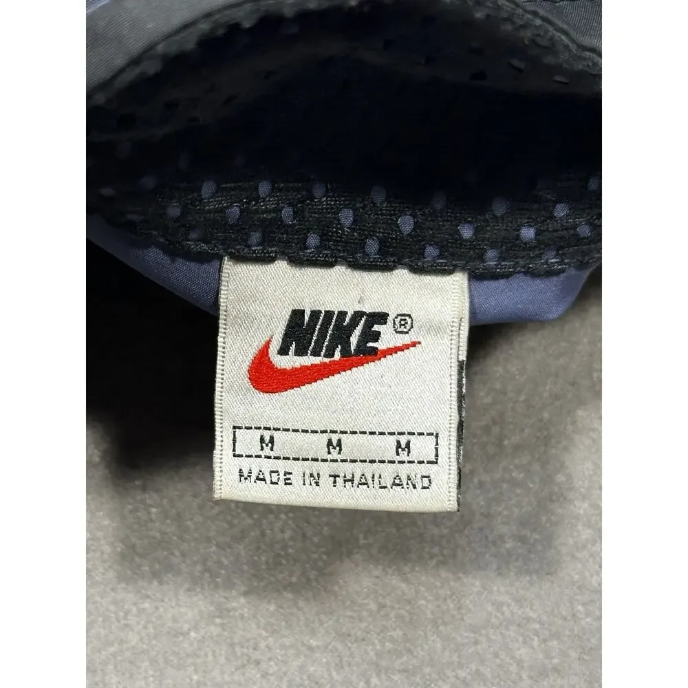 Vintage Nike Men’s Blue Black Full Zip Windbreaker Jacket Mesh Lined M
